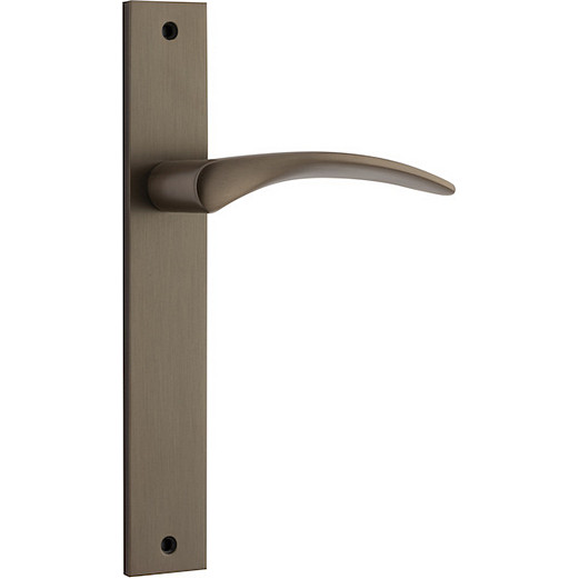 Passage Door Handle. Oxford Lever Rectangular. - Signature Brass