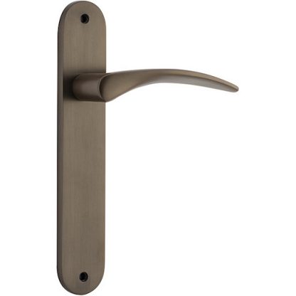 Passage Door Handle. Oxford Lever Oval. - Matt Black