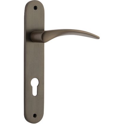 Entrance Door Handle. Oxford Lever Oval . 5 Entrance Door Handle. Oxford Lever Oval . - Signature Brass