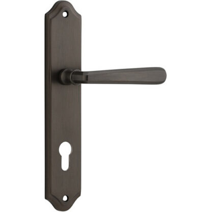 Entrance Door Handle. Copenhagen Lever, Shouldered. - Signature Brass