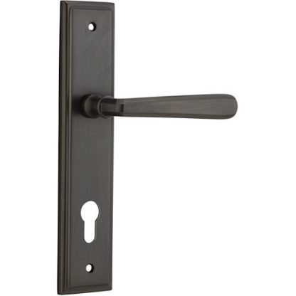 Entrance Door Handle. Copenhagen Lever, Stepped. - Signature Brass