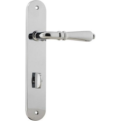 Privacy Door Handle. Sarlat Lever Oval. - Polished Chrome