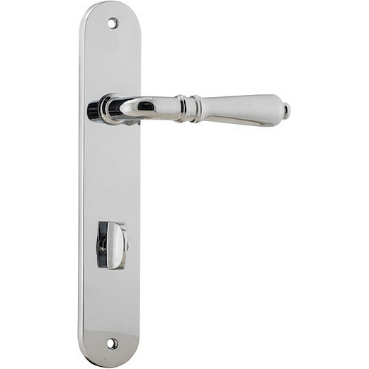 Privacy Door Handle. Sarlat Lever Oval. - Polished Chrome