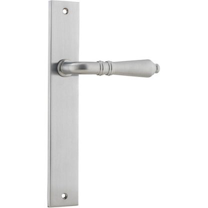 Passage Door Handle. Sarlat Lever Rectangular. - Brushed Chrome