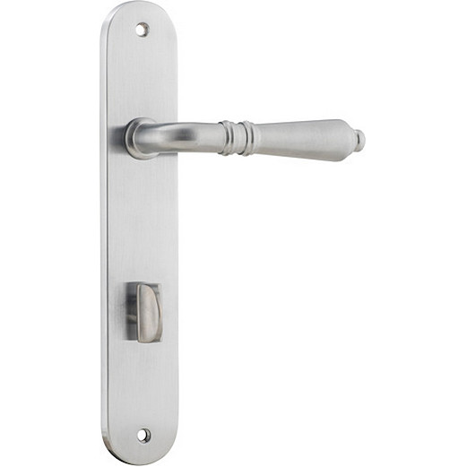Privacy Door Handle. Sarlat Lever Oval. - Brushed Chrome