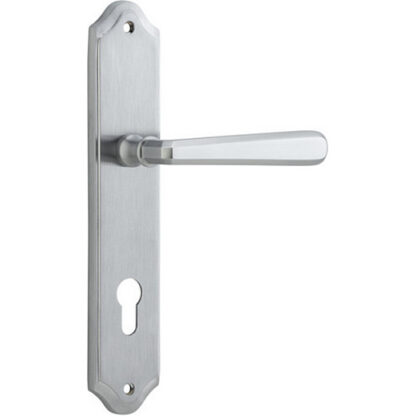 Entrance Door Handle. Copenhagen Lever, Shouldered. - Brushed Chrome