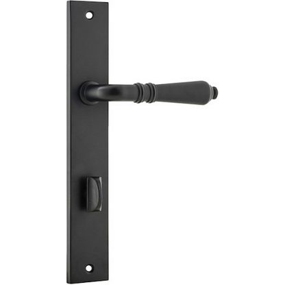 Privacy Door Handle. Sarlat Lever Rectangular. 5 Privacy Door Handle. Sarlat Lever Rectangular. - Matt Black
