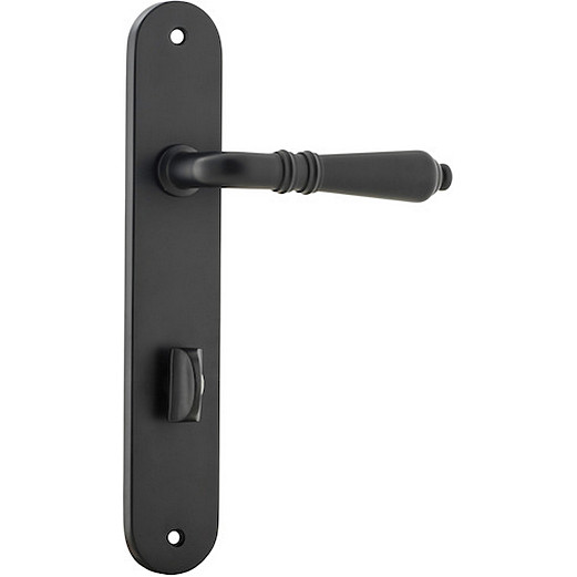 Privacy Door Handle. Sarlat Lever Oval. - Matt Black
