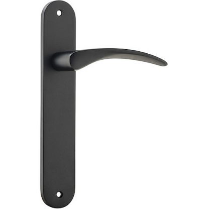 Passage Door Handle. Oxford Lever Oval. - Brushed Chrome