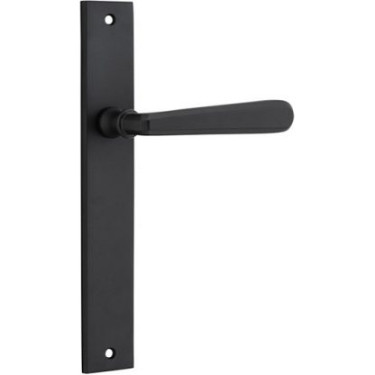 Passage Door Handle. Copenhagen Lever, Rectangular. - Matt Black
