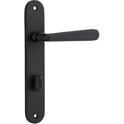 Privacy Door Handle. Copenhagen Lever, Oval. - Matt Black