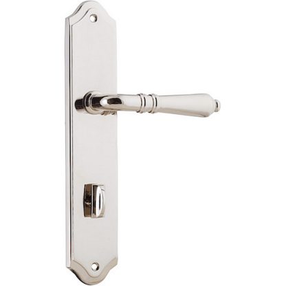 Privacy Door Handle. Sarlat Lever Shouldered. - Polished Nickel