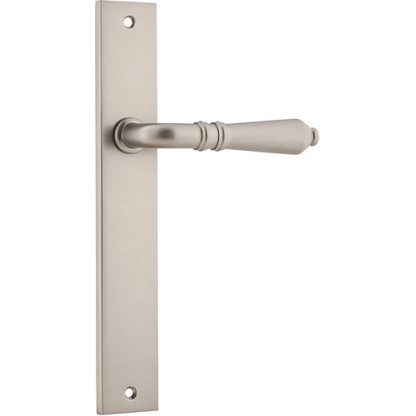 Passage Door Handle. Sarlat Lever Rectangular. - Satin Nickel