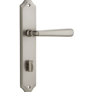 Privacy Door Handle. Copenhagen Lever, Shouldered. - Satin Nickel