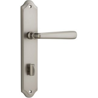 Privacy Door Handle. Copenhagen Lever, Shouldered. - Satin Nickel