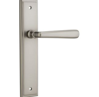 Passage Door Handle. Copenhagen Lever, Stepped. - Satin Nickel