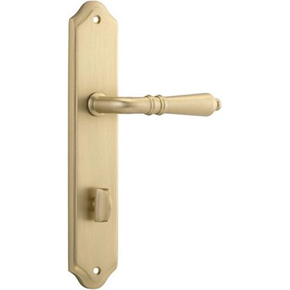 Privacy Door Handle. Sarlat Lever Shouldered. - Brushed Brass