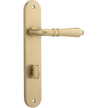 Privacy Door Handle. Sarlat Lever Oval. - Brushed Brass