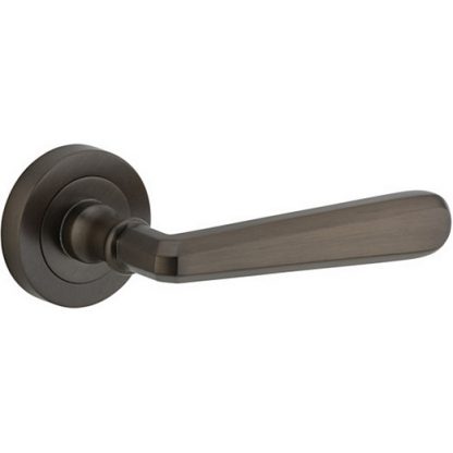 Passage Door Handle. Copenhagen Lever, Round Rose. 4 Passage Door Handle. Copenhagen Lever, Round Rose. - Signature Brass