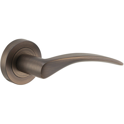 Passage door handle . Oxford Round Rose. - Signature Brass
