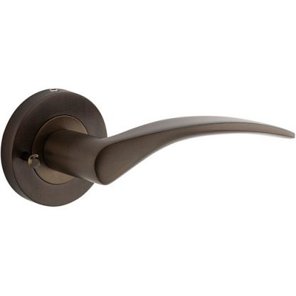 Privacy door handle. Oxford Round Rose. - Signature Brass