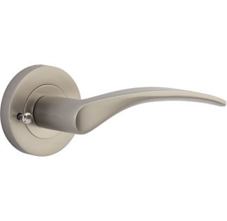 Privacy door handle. Oxford Round Rose. - Satin Nickel