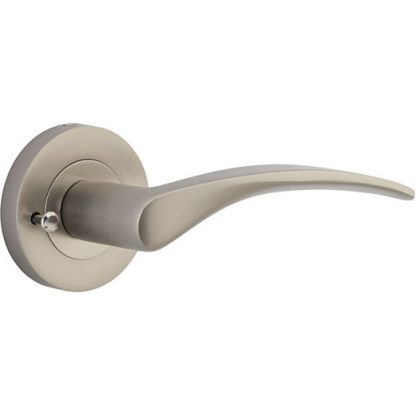 Privacy door handle. Oxford Round Rose. - Satin Nickel