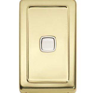 Light Switch Flat Plate. 1 Gang Rocker