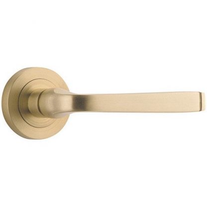 Passage Door Handle. Annecy Lever. Round Rose. 10 Door Handles. Annecy Lever. Round Rose. - Brushed Brass