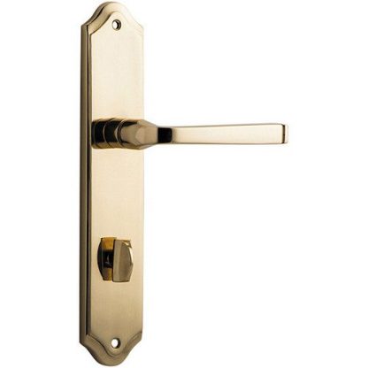 Privacy Door Handle. Annecy Lever Shouldered. - Polished Brass