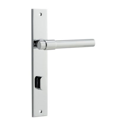 Privacy Door Handle. Helsinki Rectangular. - Polished Chrome