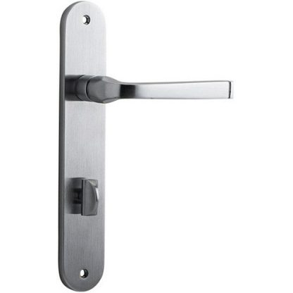 Privacy Door Handle. Annecy Lever Oval. - Brushed Chrome