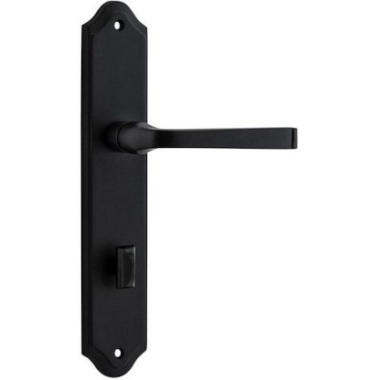 Privacy Door Handle. Annecy Lever Shouldered. - Matt Black
