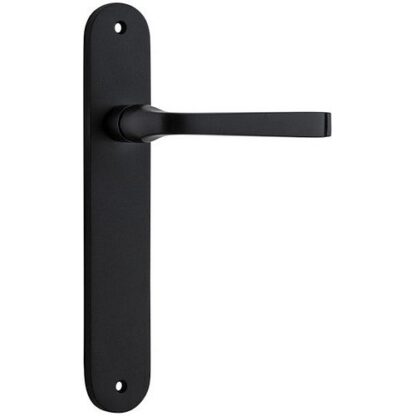 Passage Door Handle. Annecy Lever Oval. - Matt Black