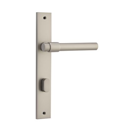 Privacy Door Handle. Helsinki Rectangular. - Satin Nickel