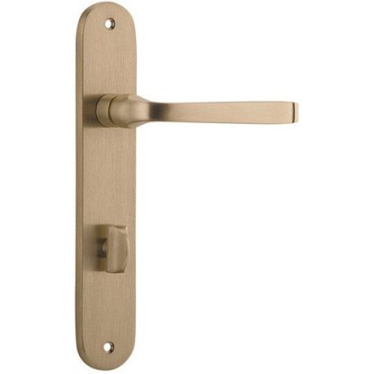 Privacy Door Handle. Annecy Lever Oval. - Brushed Brass