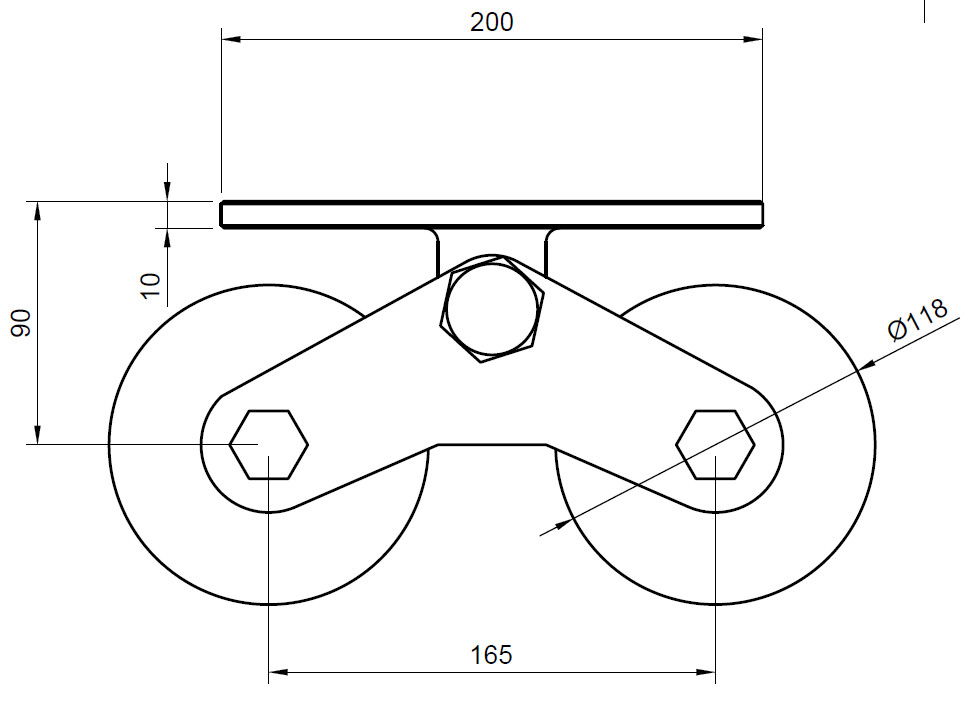 Dual Wheel Ultra Heavy Duty Roller, 1100kg - Image 7
