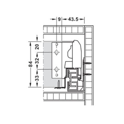 Soft Close Drawer. Matrix Box S.  84mm side. White & Black - Image 4