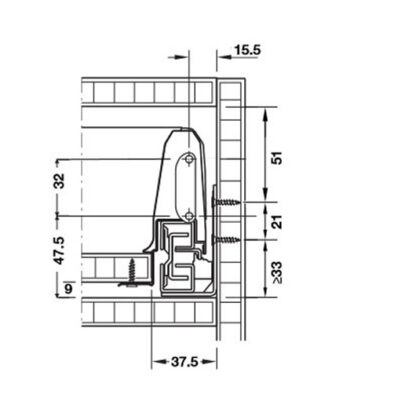 Soft Close Drawer. Matrix Box S.  84mm side. White & Black - Image 5