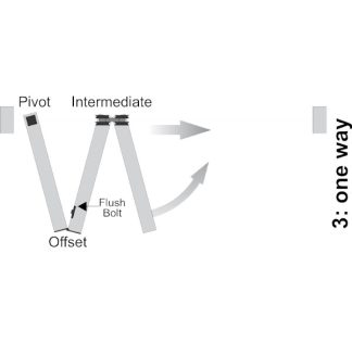 Bi-Fold door Kit for Three Doors all one way