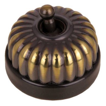 Classic Black Porcelain Base Fluted Switch . Classic Electric 20 Series