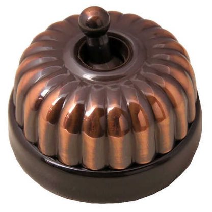 Classic Black Porcelain Base Fluted Switch . Classic Electric 20 Series