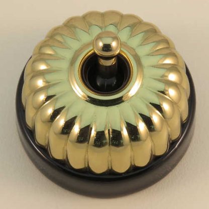Classic Black Porcelain Base Fluted Switch . Classic Electric 20 Series