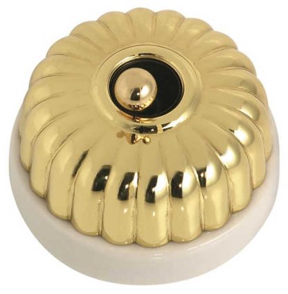 White Porcelain Base Fluted Switch. 20 Series
