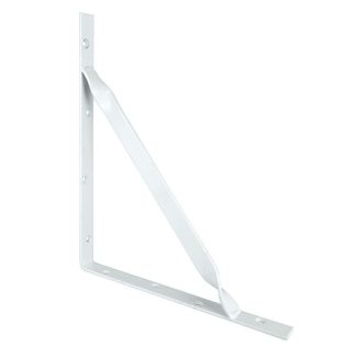 Stayed Bracket - White - Heavy Duty Steel