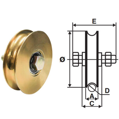 Bottom Roller With Bolt For Sliding Gates. 300Kg Load Capacity 2 Bottom Roller with Bolt for Sliding Gates. 300Kg load capacity - Image 2