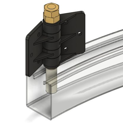 Nylon Double Leaf Hinge with Roller Guide Pin in track