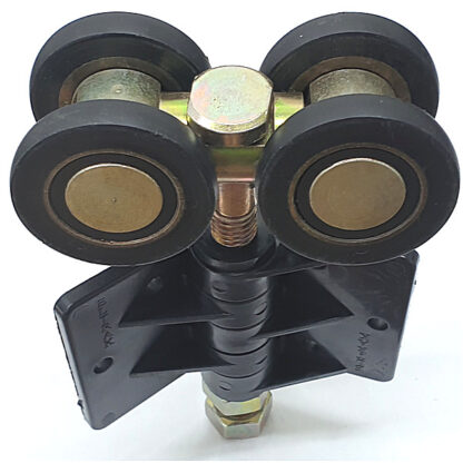Round Corner Door Track Roller. 4 Wheel Double. - Image 2