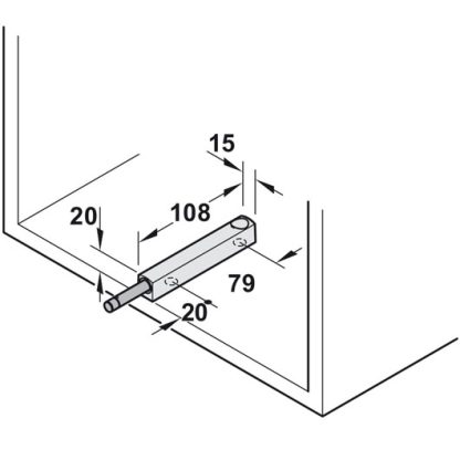 Push Catch Housing for Free Flap Fitting - Image 2