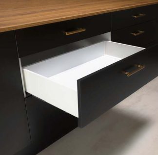 Alto Slim Drawer Kit 135mm. Hafele. White or Matt Black